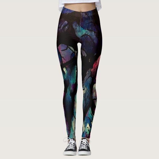 Leggings Guêtres de mosaïque (Devant)