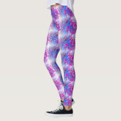 Leggings Guêtres de motif d'arbre de magnolia (Gauche)