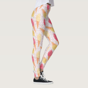 Leggings Guêtres de motif de crème glacée
