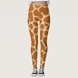 Leggings Guêtres de motif de girafe d'amusement/fortement