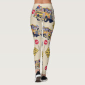 Leggings Guêtres de motif de partie de chauffeur d'autobus (Dos)