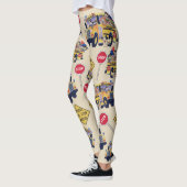 Leggings Guêtres de motif de partie de chauffeur d'autobus (Gauche)