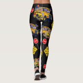 Leggings Guêtres de motif de partie de chauffeur d'autobus (Dos)
