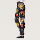 Leggings Guêtres de motif de partie de chauffeur d'autobus (Gauche)