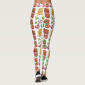 Leggings Guêtres de motif de pâtes (Dos)