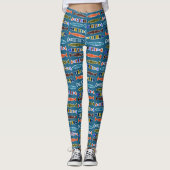 Leggings Guêtres de motif de poissons (Devant)