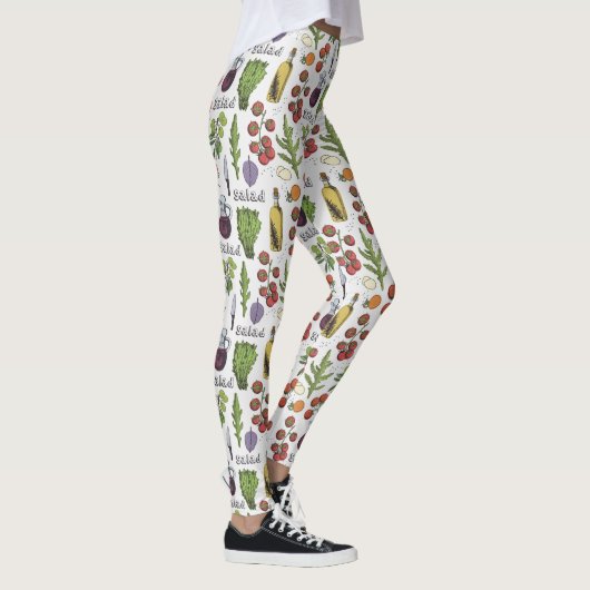Leggings Guêtres de motif de salade (Droite)