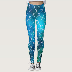 Leggings Guêtres de motif de sirène