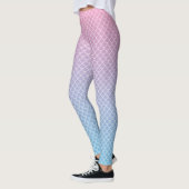 Leggings Guêtres de motif de sirène de Kawaii Ombre (Gauche)
