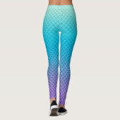 Leggings Guêtres de motif de sirène d'Ombre d'Aqua (Dos)