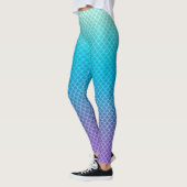 Leggings Guêtres de motif de sirène d'Ombre d'Aqua (Gauche)