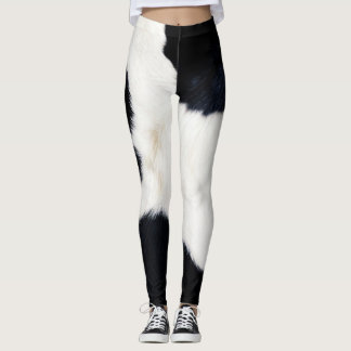 Leggings Guêtres de motif d'impression de fourrure de panda