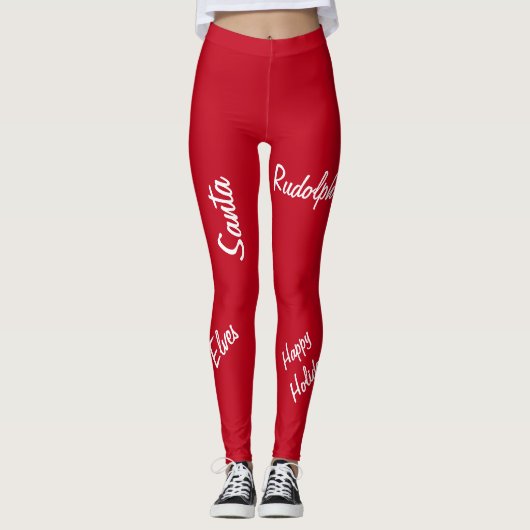 Leggings Guêtres de Noël (Devant)