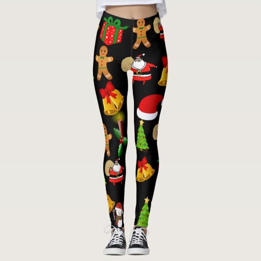 Leggings Guêtres de Noël (Devant)