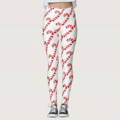 Leggings Guêtres de Noël de sucre de canne (Devant)