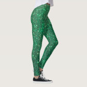 Leggings Guêtres de Noël de vacances de vert de parties (Droite)