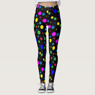 Leggings Guêtres de noir d'abrégé sur ballons de bulle d