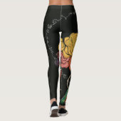 Leggings Guêtres de noir de couture de Cocos (Dos)