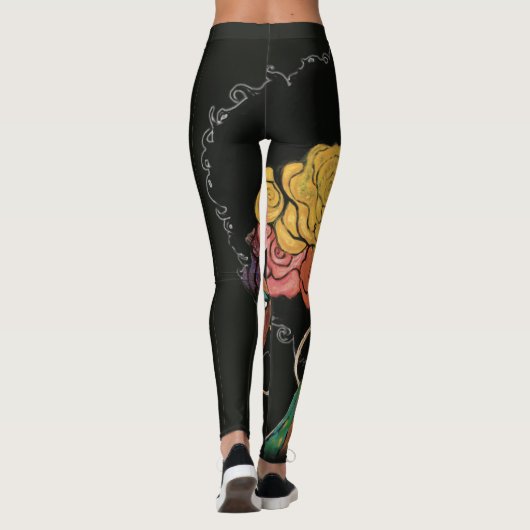 Leggings Guêtres de noir de couture de Cocos (Dos)