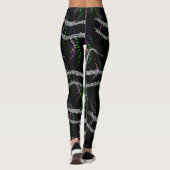 Leggings Guêtres de noir de mardi gras de musique de (Dos)