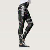 Leggings Guêtres de noir de mardi gras de musique de (Droite)