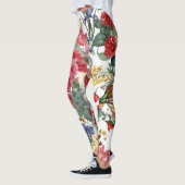 Leggings Guêtres de papillons de fleurs d'oiseaux de (Gauche)