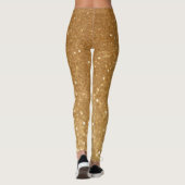 Leggings guêtres de parties scintillantes d'or (Dos)
