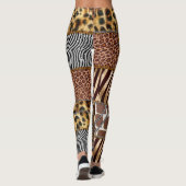 Leggings Guêtres de patchwork de safari (Dos)