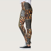 Leggings Guêtres de patchwork de safari (Gauche)
