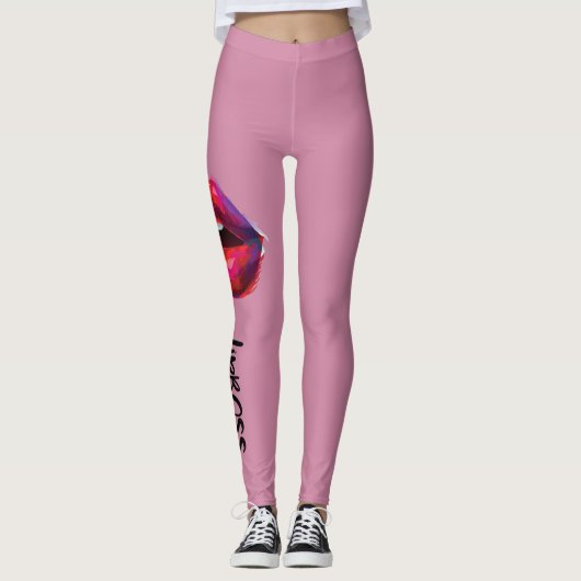 Leggings Guêtres de PATRON de lèvre (Devant)