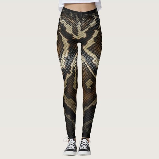 Leggings Guêtres de peau de serpent (Devant)