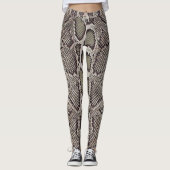 Leggings Guêtres de peau de serpent de constricteur de boa (Devant)