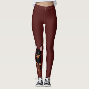 Leggings Guêtres de Pinscher miniature de Pin de minute