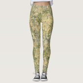 Leggings Guêtres de pivoines de Mucha (Devant)