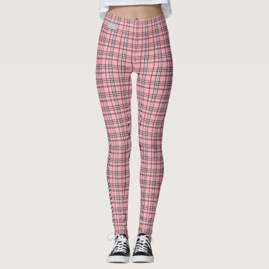 Leggings Guêtres de plaid de rose de COLLECTION de SERESHKI (Devant)