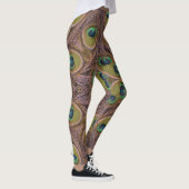 Leggings Guêtres de plume de paon (Droite)