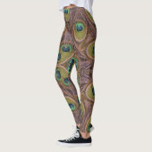 Leggings Guêtres de plume de paon (Gauche)