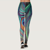 Leggings Guêtres de plume de paon (Dos)