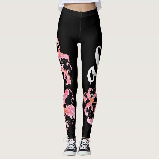 Leggings Guêtres de Plumeria Aloha (Devant)