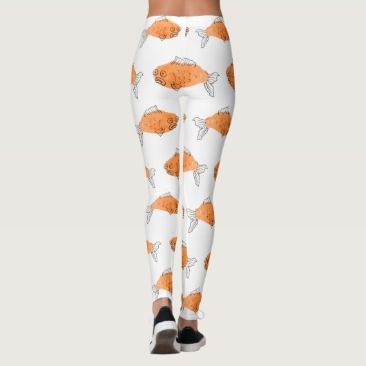 Leggings Guêtres de poisson rouge (Dos)