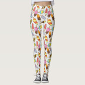 Leggings Guêtres de Popsicles de crème glacée (Devant)