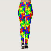 Leggings Guêtres de puzzle : Puzzle coloré (Dos)