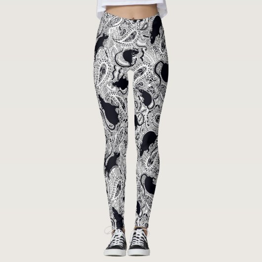Leggings Guêtres de rats de Paisley (Devant)