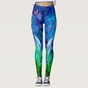 Leggings Guêtres de regard fixe de dauphin