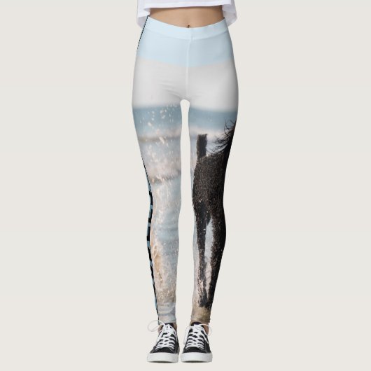 Leggings Guêtres de règle de caniches (Devant)