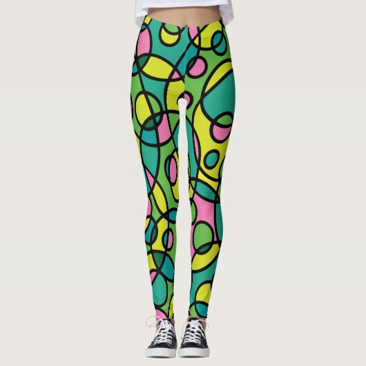 Leggings guêtres de régression des années 80 rétros (Devant)