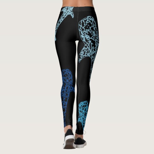 Leggings Guêtres de requin de baleine (Dos)