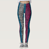 Leggings Guêtres de Rex d'arc-en-ciel rétros : Drapeau de (Devant)