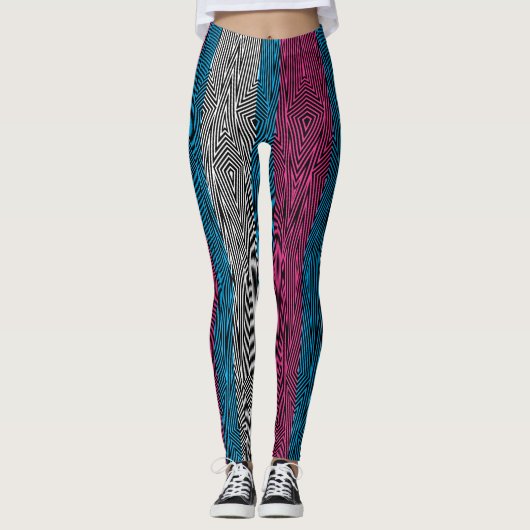 Leggings Guêtres de Rex d'arc-en-ciel rétros : Drapeau de (Devant)