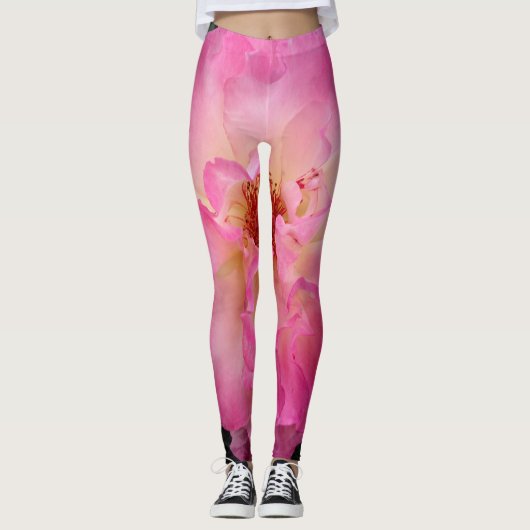 Leggings Guêtres de rose de rose (Devant)